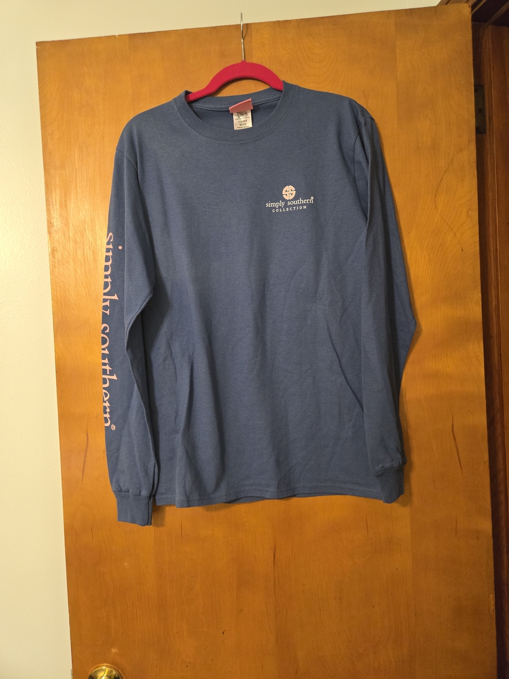 NWT Simply Southern Blue Long Sleeve Kind Moonrise Graphic T-Shirt Size S